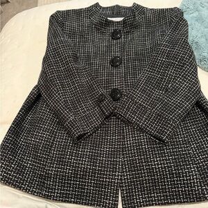Tahari Studio Women’s Tweed Black and White Jacket Size 14W